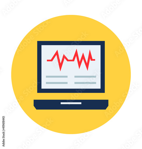 Ecg Machine Vector Illustration