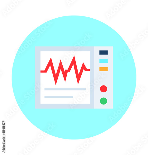 Ecg Machine Vector Illustration