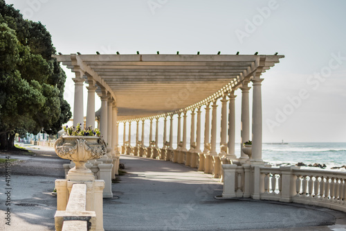 Pergola next to the sea in Foz, Portugal.