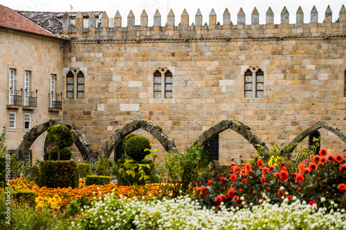Flower garden in the city of Braga.