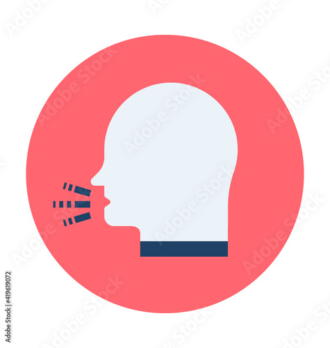 Coughing Vector Illustration