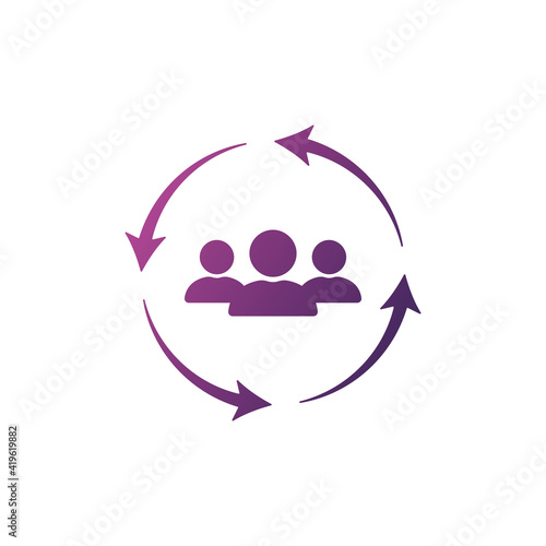 Customer service and care concept. Customer retention icon. Attract clients, customer support and service. Vector