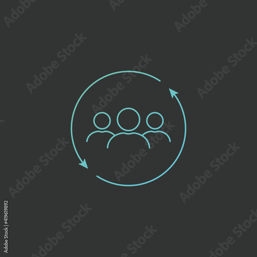 Customer retention line icon. Attract clients, customer support and service. Customer service and care concept. Vector