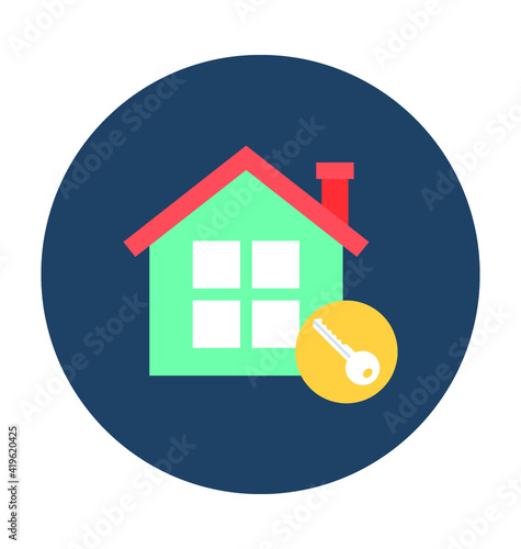 House Key Vector Icon