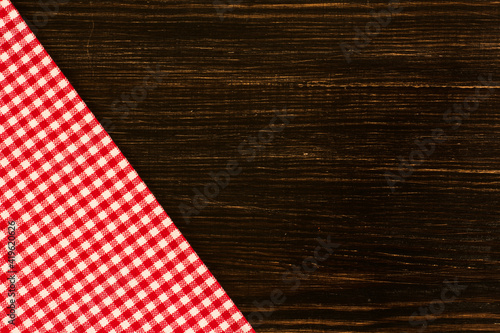 tablecloth on wooden background