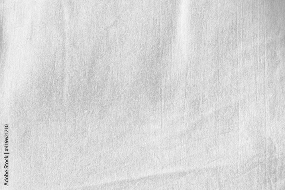 White Crumpled Linen Background White Crumpled Linen Background