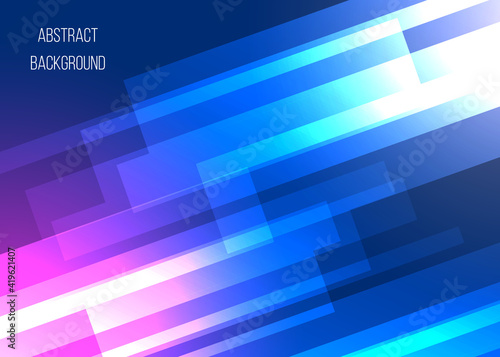 Abstract colorful lines on blue background