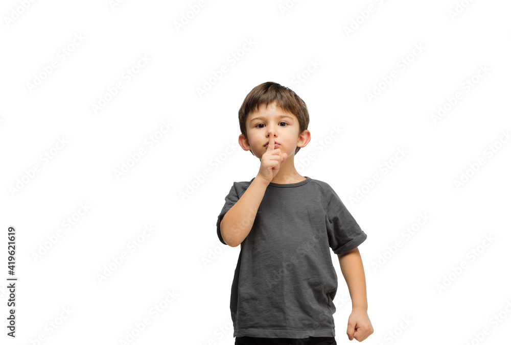 Secret. Happy, smiley little caucasian boy isolated on white studio background with copyspace for ad. Looks happy, cheerful. Childhood, education, human emotions, facial expression concept. Secret. Happy, smiley little caucasian boy isolated on white studio background with copyspace for ad. Looks happy, cheerful. Childhood, education, human emotions, facial expression concept.