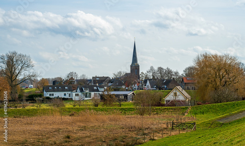 View over the village of Everdingen, Netherlands 