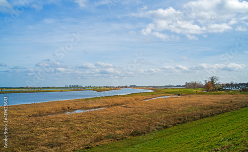 View over the river Lek in the Netherlands 