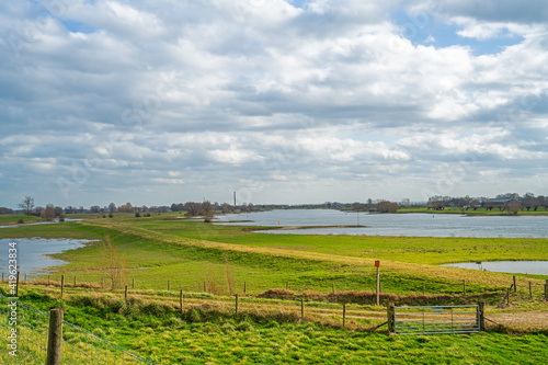 View over the river Lek in the Netherlands 