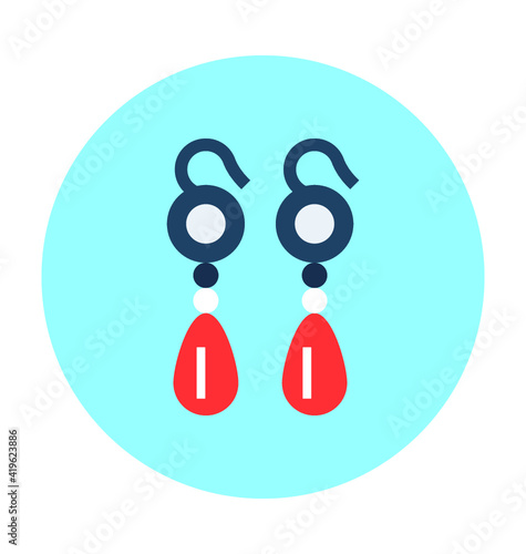 Earrings Vector Icon