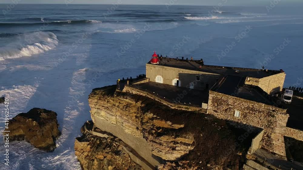 Nazaré Fort - day of giant waves 01 Nazaré Fort - day of giant waves 01