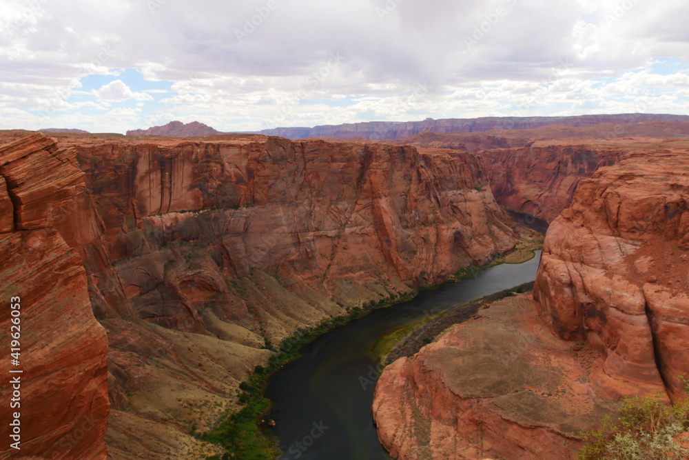 The curve of Colorado River in Horseshoe Bend, Page, Arizona, USA