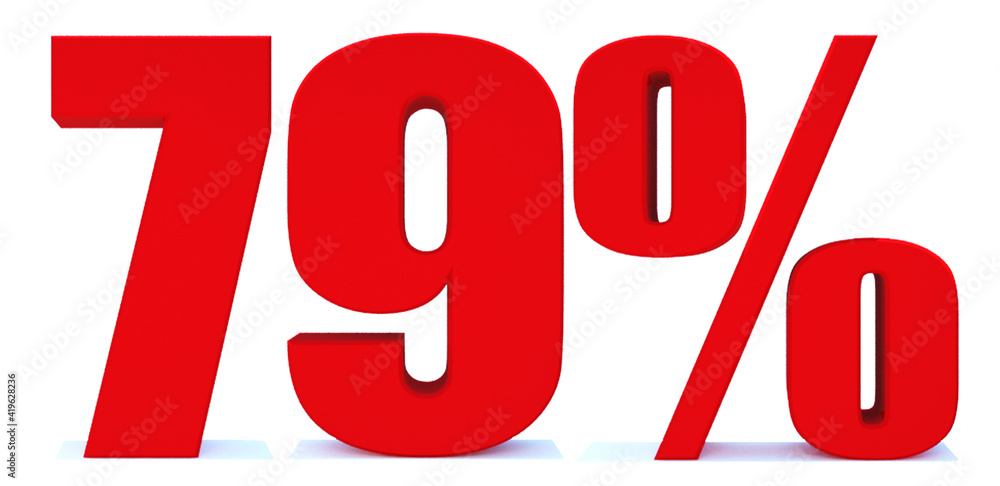 79 Percent off 3d Sign on White Background, Special Offer 79% Discount Tag, Sale Up to 79 Percent Off,big offer, Sale, Special Offer Label, Sticker, Tag, Banner, Advertising, offer Icon
