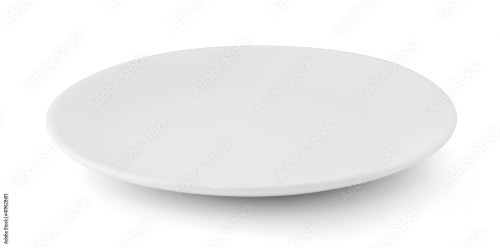 white plate isolated on white background white plate isolated on white background