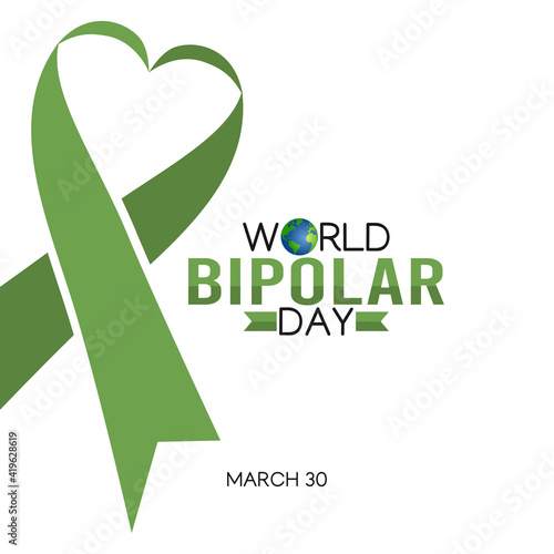 vector graphic of world bipolar day good for world bipolar day celebration. flat design. flyer design.flat illustration.