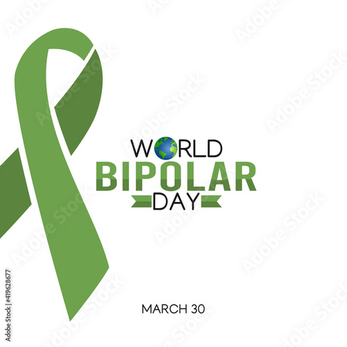 vector graphic of world bipolar day good for world bipolar day celebration. flat design. flyer design.flat illustration.