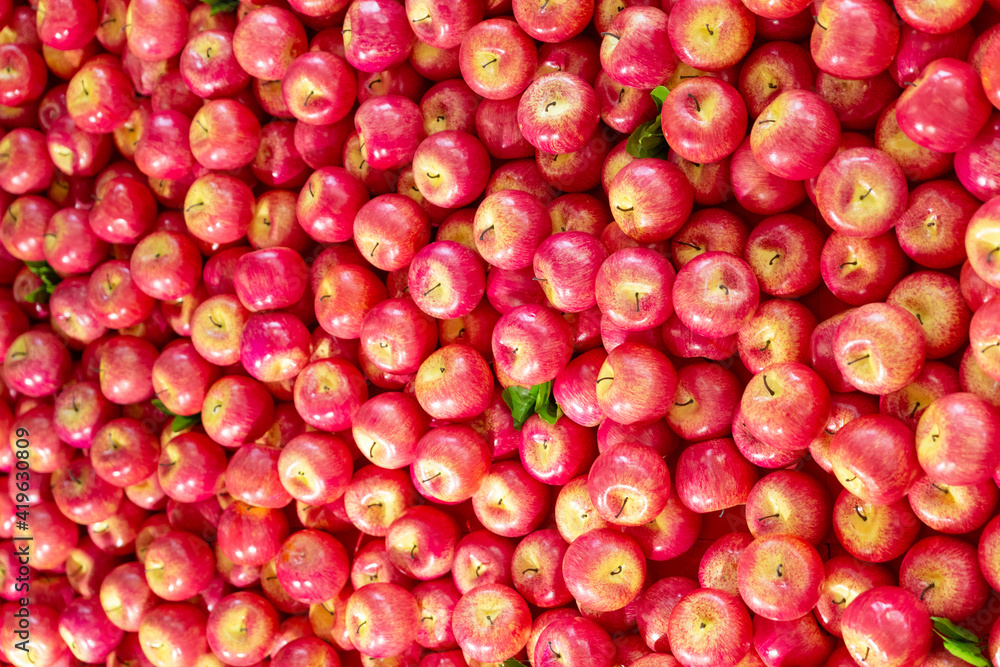 Apples background, a lot of red apples, texture Apples background, a lot of red apples, texture