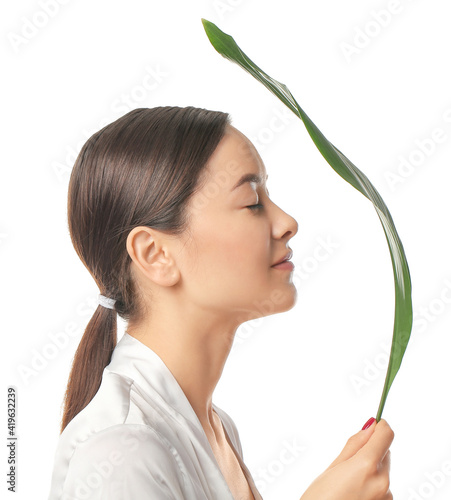 Beautiful young woman with ...