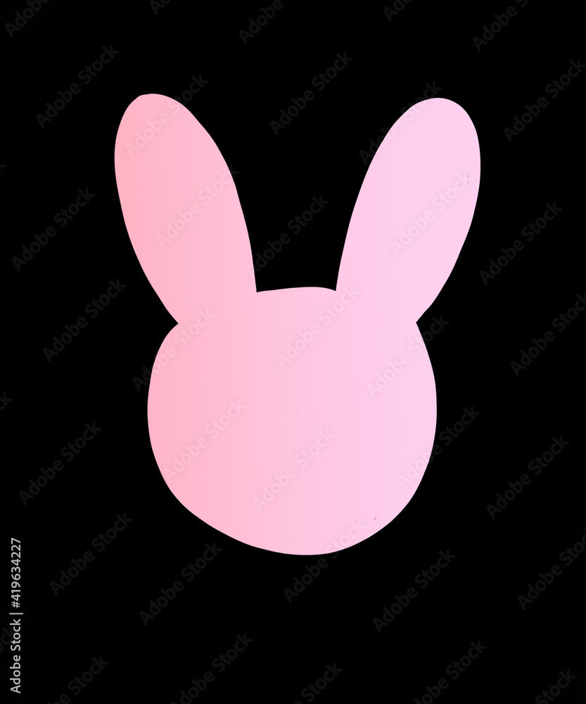 Fototapeta premium うさぎ 塗りつぶしあり スクラッチアート