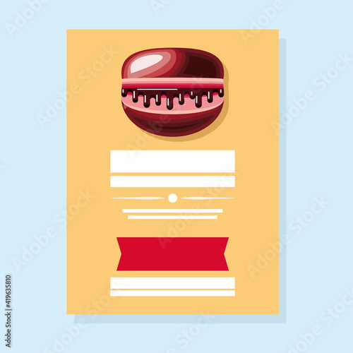 chocolate macaroon dessert