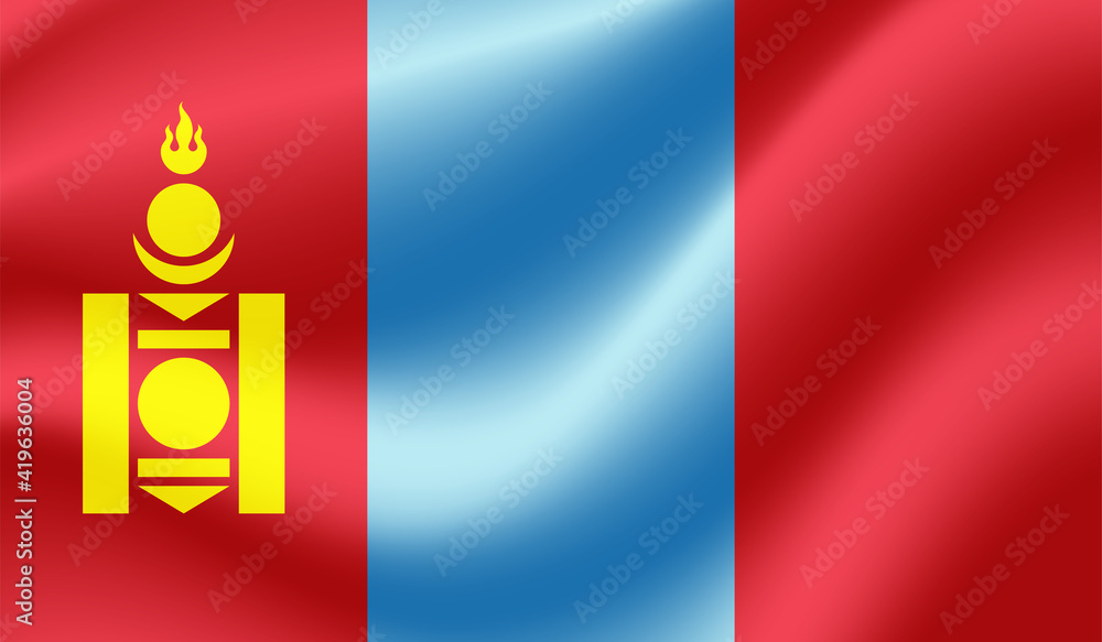 Flag of Mongolia with effect crumpled paper and grunge Flag of Mongolia with effect crumpled paper and grunge