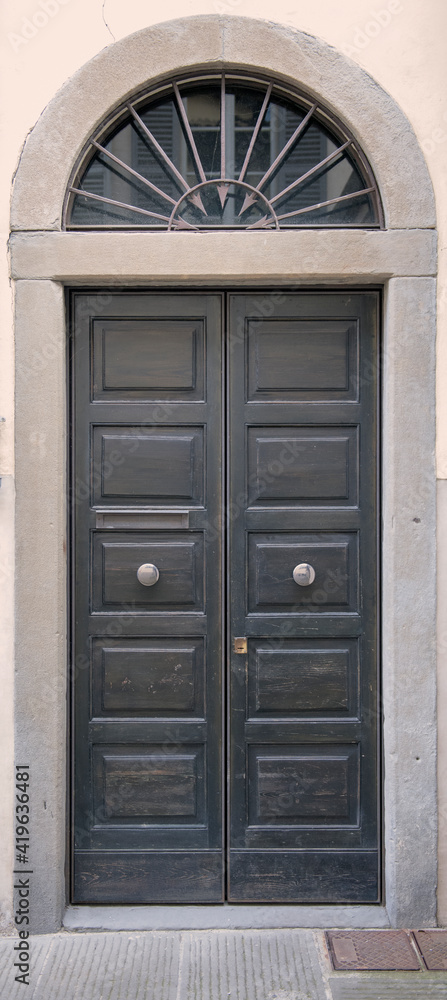 Front entrance door leading to a house in Italy Front entrance door leading to a house in Italy