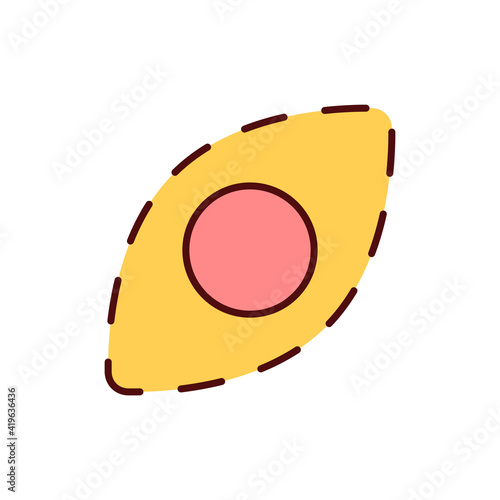 Excisional skin surgery RGB color icon. Lesion excision. Removing malignant moles and tumor growths. Skin biopsy. Melanoma treatment. Abnormal cells surgical removal. Isolated vector illustration