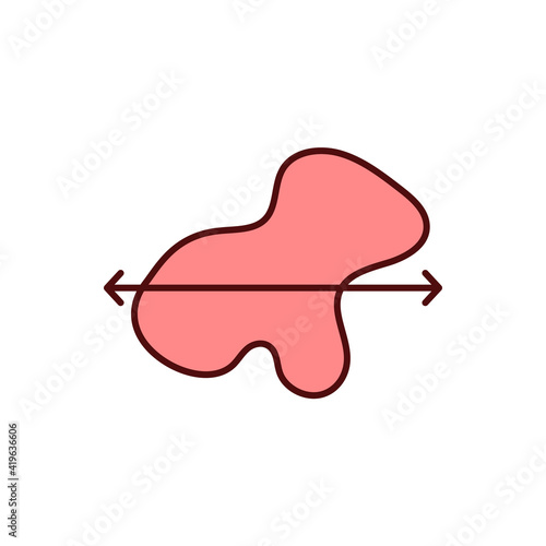 Tumor size growth RGB color icon. Cancer cells getting bigger. Cancerous lumps. Abnormal skin conditions. Malignancies. Skin lesions volumes. Cancerous growths. Isolated vector illustration