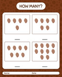 How many counting game with sapote worksheet for preschool kids, kids activity sheet, printable worksheet