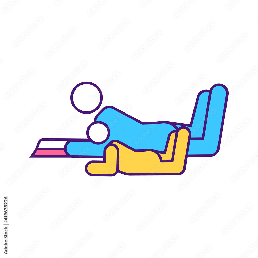 Reading books with children RGB color icon. Giving new knowledge to kids. Story telling family evenings. Interesting time spending of parents and their children. Isolated vector illustration Reading books with children RGB color icon. Giving new knowledge to kids. Story telling family evenings. Interesting time spending of parents and their children. Isolated vector illustration