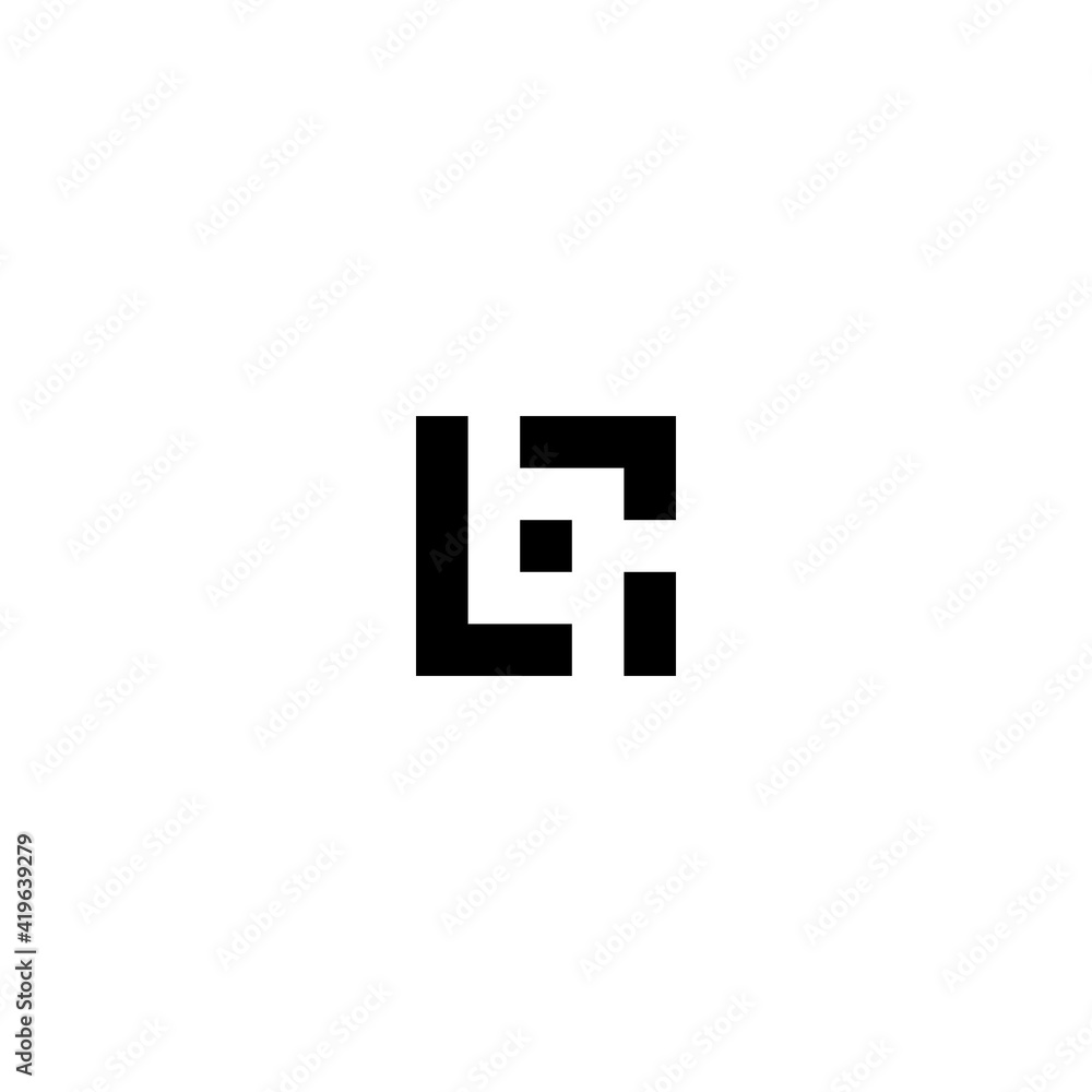 Simple square logo illustration. square logo LC letter isolated on white background. Simple square logo illustration. square logo LC letter isolated on white background.