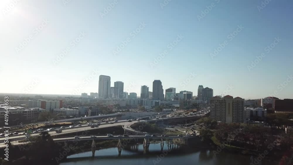 Downtown Orlando Drone video with lake view Downtown Orlando Drone video with lake view