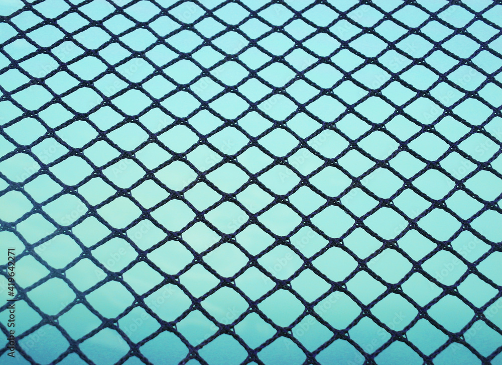 Fototapeta premium Black Mesh Background Blue Water Background