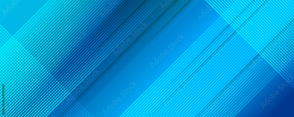 Fototapeta premium Vector Abstract, science, futuristic, energy technology concept. Digital image of light rays, stripes lines with blue light, speed and motion blur over dark blue background