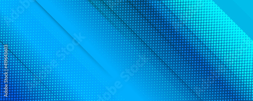 Neon glowing techno lines, blue hi-tech futuristic abstract background template with square shapes