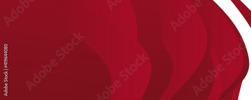 Abstract elegant 3d background of curved surfaces in red colors