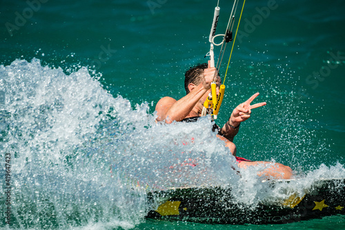 Kitesurfing Spray