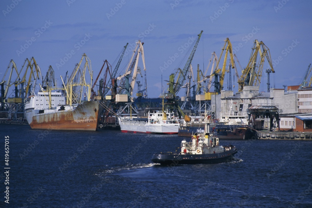 Shipping and docks, Riga, Latvia, Baltic States Shipping and docks, Riga, Latvia, Baltic States