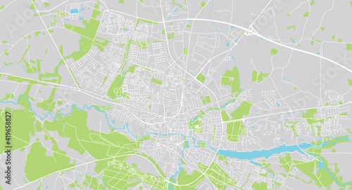 Urban vector city map of Holstebro  Denmark