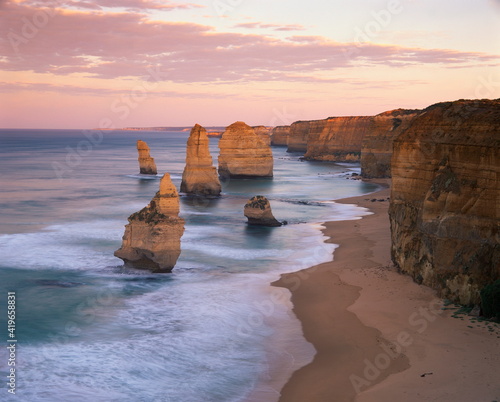 The Twelve Apostles along the coast on the Great Ocean Road in Victoria photo