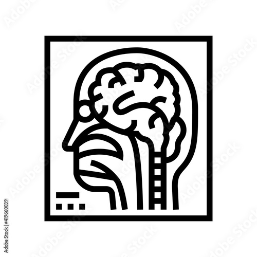 magnetic resonance imaging radiology line icon vector. magnetic resonance imaging radiology sign. isolated contour symbol black illustration