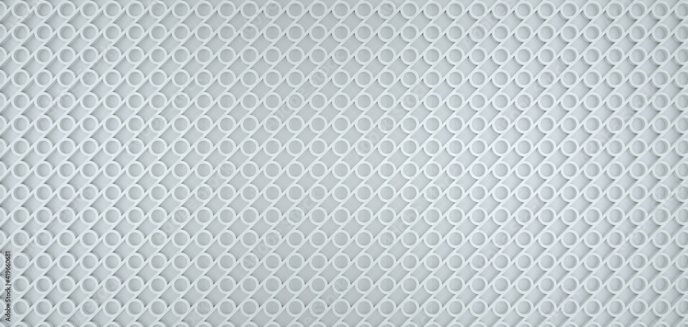White abstract geometric background with soft shadow on the light. Minimalist empty ,backdrop, 3d rendering