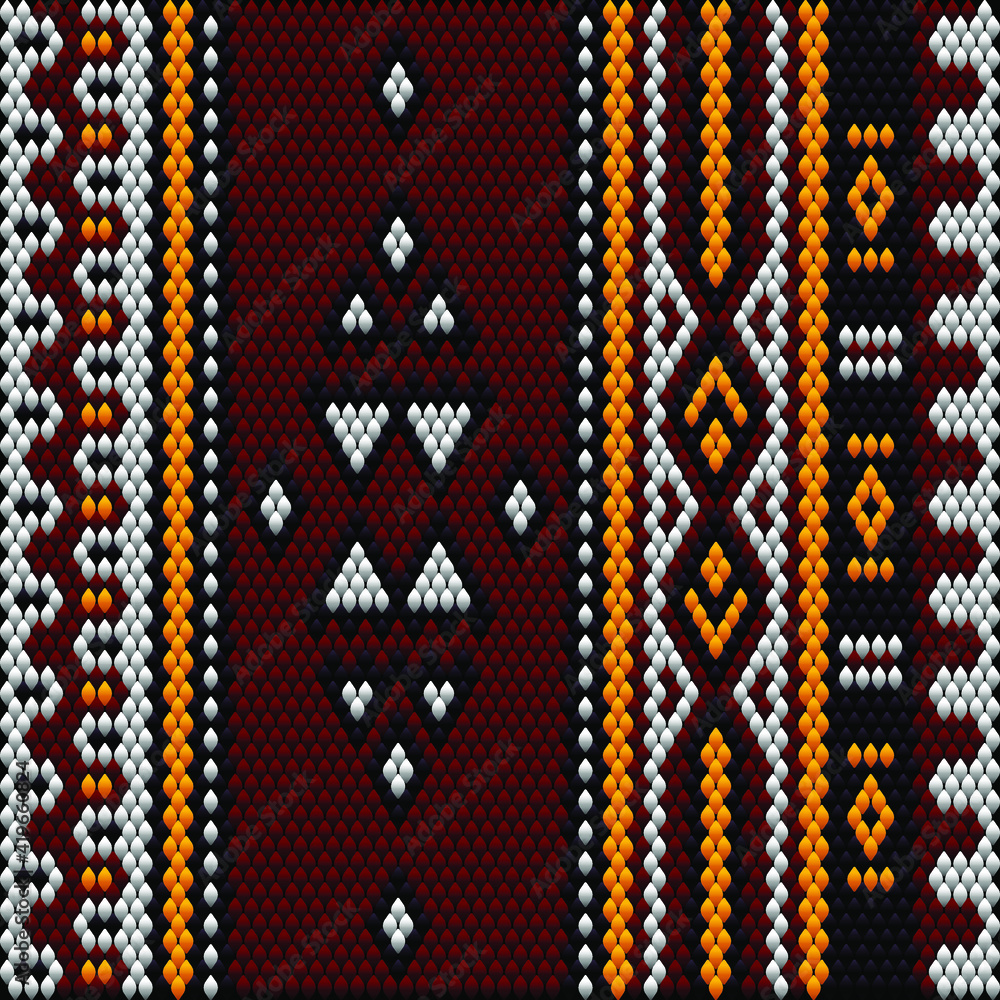 Fototapeta premium Seamless ethnic ornament for fabrics, interiors, ceramics and furniture in the style of Latin America.