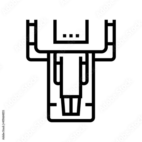 ct scan radiology line icon vector. ct scan radiology sign. isolated contour symbol black illustration