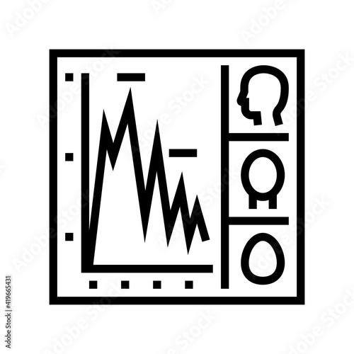 cadre with infographic radiology line icon vector. cadre with infographic radiology sign. isolated contour symbol black illustration