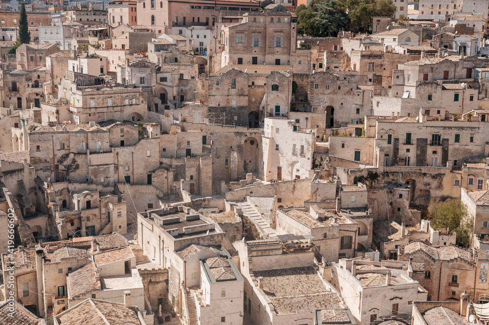 Sassi cave dwellings in the oldtown of Matera, Basilicata
