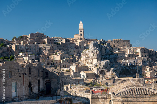 view of the beautiful oldtown of Matera, Basilicata