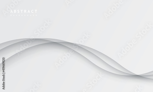 white background with rounded shape, minimal papercut vector